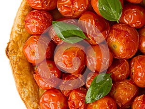 Rustic cherry tomato tarte tatin