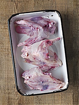 Rustic chicken bone carcass soup ingredient