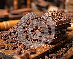 Rustic Chocolate Factory Workshop Amidst Sweet Aroma