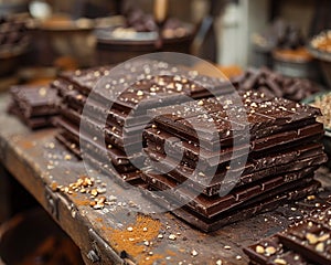 Rustic Chocolate Factory Workshop Amidst Sweet Aroma