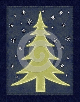 Rustic Christmas Tree Card