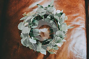 Rustic circle wreath