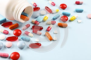 Rustic composition with multiple pills laid out in a pattern