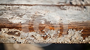 Rustic Cotton Bench: Close-up View Of Vintage Charm