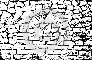 Rustic cracked vector texture with many cracks and scratches. Abstract background. Broken and damaged surface.