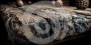 Rustic dark wood texture Christmas background