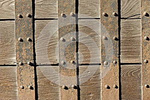 Rustic door close-up, Imperial Palace, Japan