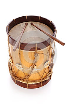 Rustic Drum with Sticks