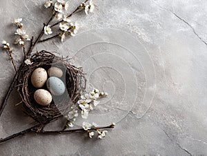 Rustic Easter egg nest
