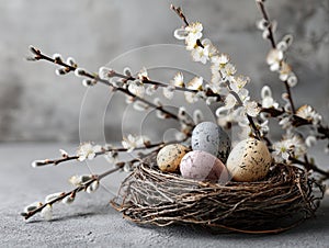 Rustic Easter egg nest