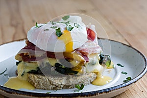 Rustic eggs benedict