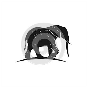 Rustic Elephant silhouette Logo Inspiration