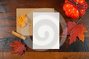 Rustic Fall Thanksgiving Dinner Product Mockup.