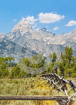 Rustic Fence and Tetons