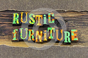 Rustic furniture business sign vintage wooden western