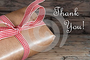 Rustic Gift with Thank You photo