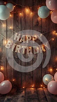 Rustic Glow Birthday Decor