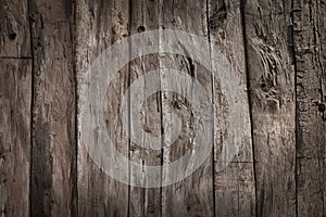 Rustic grey wood planks background with nice vignetting