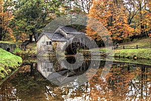 Rustic Gristmill in Fall season