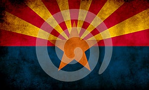 Rustic, Grunge Arizona State Flag