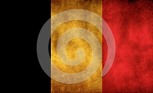 Rustic, Grunge Belgium Flag
