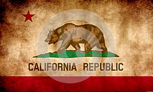 Rustic, Grunge California State Flag