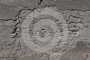 Rustic grunge concrete wall background texture for composing - Top view - Workspace concept - Copy space