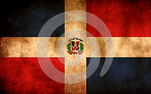Rustic, Grunge Dominican Republic Flag