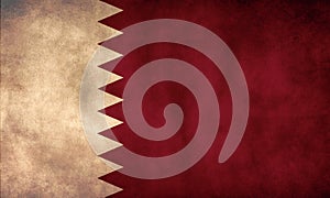 Rustic, Grunge Qatar Flag photo