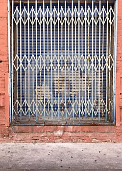 Rustic grungy iron industrial metal gate