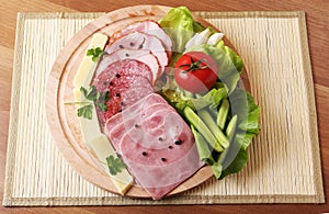 Rustic ham plate