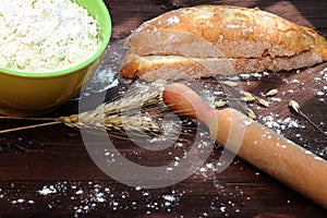 Homemade artisan bread photo