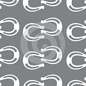 Rustic horseshoes seamless pattern with gray background