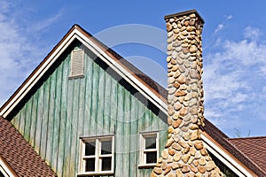 Rustic house and chimney