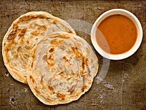 Rustic indian roti prata