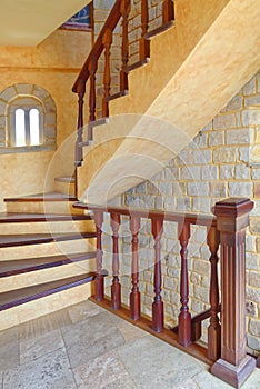Rustic interior stairs