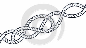 Rustic Intertwined Rope Border Design Vector, vector design Generative AI