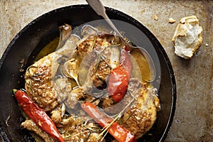 Rustic italian golden tuscan chicken