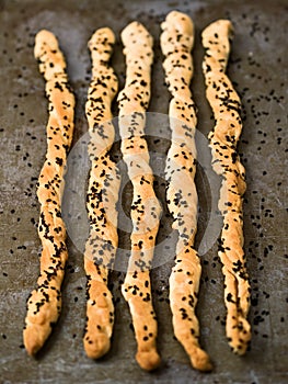 Rustic italian grissini breadstick
