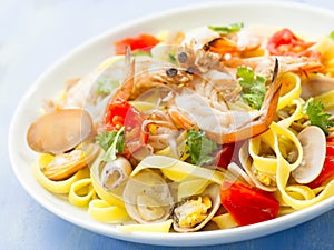 Rustic italian seafood pasta