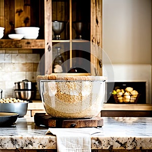 Rustic kitchen scene