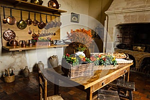 Rustic kitchen of Villandry Castle Ã¢â¬â France