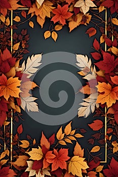 Rustic Leaf Borders Fall-inspired Frame Elements Leafy Border Graphics Autumn Leaves Corner Designs