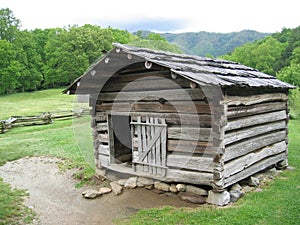Rustic Log Cabin in the Great Smoky Mountains
