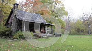 This rustic log cabin sits on the edge of the orchard offering a secluded escape from the hustle and bustle of everyday