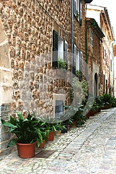 Rustic Mediterranean village street, Spain