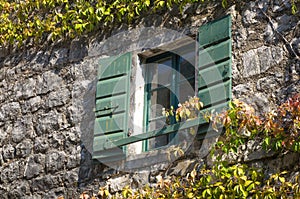 Rustic Mediterranean wooden window