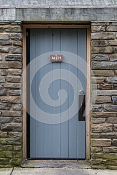 Rustic Mens Room Door