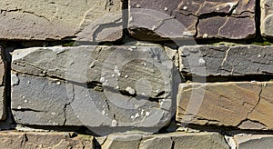 Rustic Multi-Toned Stone Wall Texture Close-up