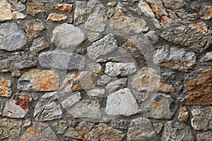 Rustic natural stone wall